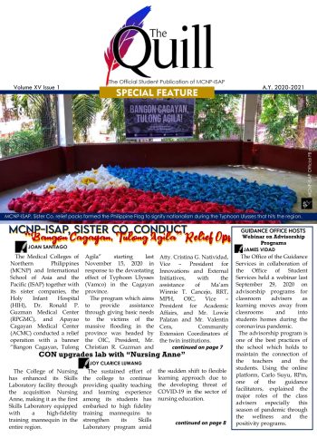 The Quill 1st Sem 2020-2021 issue-01